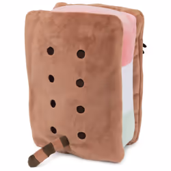 GUND Pusheen Neapolitan Ice Cream Sandwich Pusheen Plush  Stuffed Animal for Ages 8 and Up  Brown  9.5