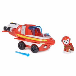PAW Patrol Aqua Pups Marshall Transforming Dolphin Vehicle with Collectible Action Figure, Kids Toys for Ages 3 and up