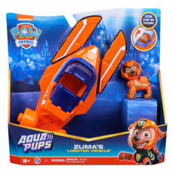 PAW Patrol Aqua Pups Zuma Transforming Lobster Vehicle with Collectible Action Figure, Kids Toys for Ages 3 and up, Vehicle, ...