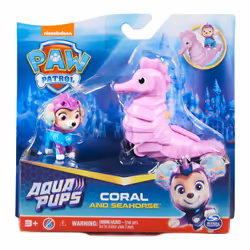 PAW Patrol , Aqua Pups Coral and Seahorse Action Figures Set, Kids Toys for Ages 3 and up, 3 yr(s), Multicolour