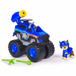 PAW Patrol : Rescue Wheels Chase’s Cruiser, Toy Truck with Projectile Launcher and Collectible Action Figure, Kids Toys for B ...