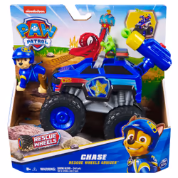 PAW Patrol : Rescue Wheels Chase’s Cruiser, Toy Truck with Projectile Launcher and Collectible Action Figure, Kids Toys for Boys & Girls Ages 3 and up