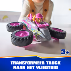 PAW Patrol : Rescue Wheels Skye’s Jet, Toy Truck with Transformation into Jet-Mode and Collectible Action Figure, Kids Toys for Boys & Girls Ages 3+