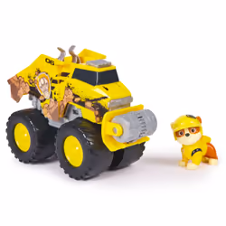 PAW Patrol : Rescue Wheels Rubble’s Bulldozer, Toy Truck with Vehicle Transformation and Collectible Action Figure, Kids Toys ...
