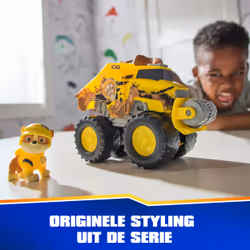 PAW Patrol : Rescue Wheels Rubble’s Bulldozer, Toy Truck with Vehicle Transformation and Collectible Action Figure, Kids Toys for Boys & Girls Ages 3+
