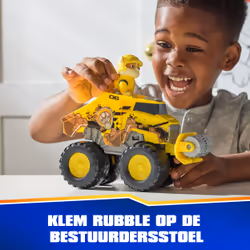 PAW Patrol : Rescue Wheels Rubble’s Bulldozer, Toy Truck with Vehicle Transformation and Collectible Action Figure, Kids Toys for Boys & Girls Ages 3+ - Additional view 6