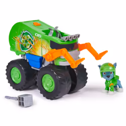PAW Patrol : Rescue Wheels Rocky’s Recycle Truck, Toy Truck with Projectile Launcher and Collectible Action Figure, Kids Toys ...