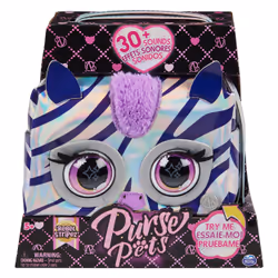 Purse Pets , Metallic Mood Rebel Stripez, Interactive Pet Toy and Crossbody Shoulder Bag with over 30 Sounds and Reactions, K ...