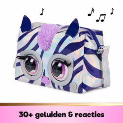 Purse Pets , Metallic Mood Rebel Stripez, Interactive Pet Toy and Crossbody Shoulder Bag with over 30 Sounds and Reactions, Kids Toys for Girls