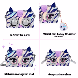 Purse Pets , Metallic Mood Rebel Stripez, Interactive Pet Toy and Crossbody Shoulder Bag with over 30 Sounds and Reactions, Kids Toys for Girls