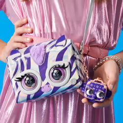 Purse Pets , Metallic Mood Rebel Stripez, Interactive Pet Toy and Crossbody Shoulder Bag with over 30 Sounds and Reactions, Kids Toys for Girls - Additional view 4