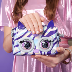 Purse Pets , Metallic Mood Rebel Stripez, Interactive Pet Toy and Crossbody Shoulder Bag with over 30 Sounds and Reactions, Kids Toys for Girls - Additional view 6