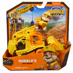 Rubble & Crew, Rubble’s Bulldozer Toy Truck with Movable Parts and a Collectible Action Figure, Kids Toys for Ages 3 and Up, ...