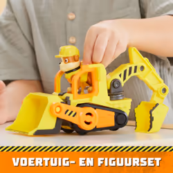Rubble & Crew, Rubble’s Bulldozer Toy Truck with Movable Parts and a Collectible Action Figure, Kids Toys for Ages 3 and Up