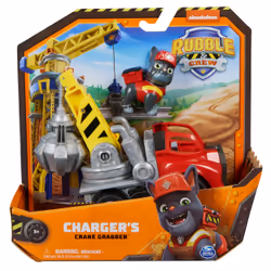 Rubble & Crew Charger’s Crane Grabber, Crane truck, 3 yr(s), Plastic, Grey, Red, Yellow