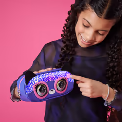 Purse Pets , Savannah Spotlight Belt Bag, Interactive Pet Toy and Crossbody Purse, over 30 Sounds and Light Effects, Fanny Pack Kids Toys for Girls