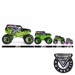Monster Jam , Official Grave Digger Monster Truck, Collector Die-Cast Vehicle, 1:24 Scale, Kids Toys for Boys and Girls Ages 3 and up