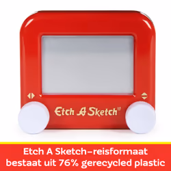 Etch A Sketch Pocket, 76% Recycled Plastic, Original Magic Screen, Sustainably-minded Kids Travel Toy, Drawing Toys for Boys & Girls Ages 3+