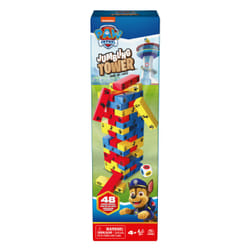 Games PAW Patrol Jumbling Tower by , Stacking Building Toppling Colorful Wood Game for Kids PAW Patrol Toys, for Preschoolers Ages 4 and up