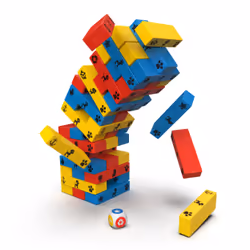 Games PAW Patrol Jumbling Tower by , Stacking Building Toppling Colorful Wood Game for Kids PAW Patrol Toys, for Preschoolers Ages 4 and up - Additional view 4