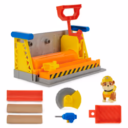 Rubble & Crew, Rubble’s Workshop Playset, Construction Toys with Kinetic Build-It Sand & Rubble Action Figure, Kids Toys for ...