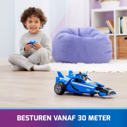 PAW Patrol : The Mighty Movie, Remote Control Car with Molded Mighty Pups Chase, Kids Toys for Boys & Girls 3+