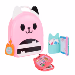 Gabby's Dollhouse , Gabby Girl On-The-Go Travel Set, Pretend Play Travel Toys, Toy Passport, Toy Phone and Compass Charm, Kids Toys for Girls & Boys 3+