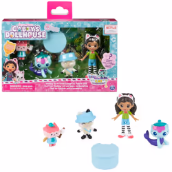 Gabby's Dollhouse , Campfire Gift Pack with Gabby Girl, Pandy Paws, Baby Box & MerCat Toy Figures, Collectible Kids Toys for ...