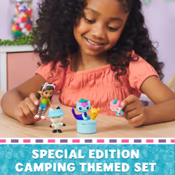 Gabby's Dollhouse , Campfire Gift Pack with Gabby Girl, Pandy Paws, Baby Box & MerCat Toy Figures, Collectible Kids Toys for Girls & Boys 3+