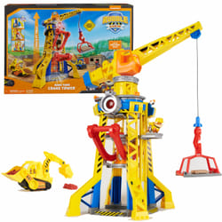 Rubble & Crew, Bark Yard Crane Tower Playset with Action Figure, Toy Bulldozer & Kinetic Build-It Play Sand, PAW Patrol Kids Toys for Boys & Girls 3+