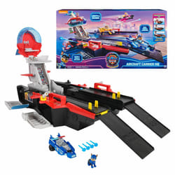 PAW Patrol : The Mighty Movie, Aircraft Carrier HQ, with Chase Action Figure and Mighty Pups Cruiser, Kids Toys for Boys & Girls 3+