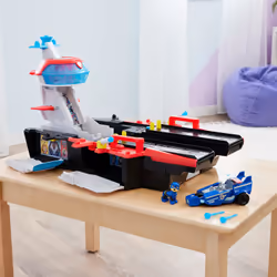 PAW Patrol : The Mighty Movie, Aircraft Carrier HQ, with Chase Action Figure and Mighty Pups Cruiser, Kids Toys for Boys & Girls 3+