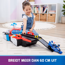 PAW Patrol : The Mighty Movie, Aircraft Carrier HQ, with Chase Action Figure and Mighty Pups Cruiser, Kids Toys for Boys & Girls 3+