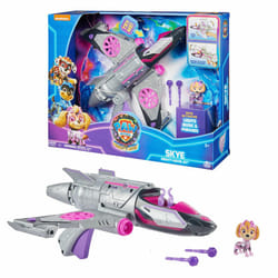PAW Patrol : The Mighty Movie, Transforming Rescue Jet with Skye Mighty Pups Action Figure, Lights and Sounds, Kids Toys for Boys & Girls 3+