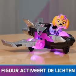 PAW Patrol : The Mighty Movie, Airplane Toy with Skye Mighty Pups Action Figure, Lights and Sounds, Kids Toys for Boys & Girls 3+