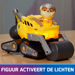 PAW Patrol : The Mighty Movie, Construction Toy Truck with Rubble Mighty Pups Action Figure, Lights and Sounds, Kids Toys for Boys & Girls 3+ - Additional view 6