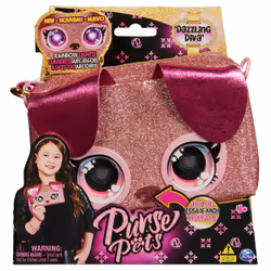 Purse Pets , Keepin’ It Clutch Dazzling Diva Puppy Pet Toy and Wristlet Purse with Light up Rainbow Eyes, Kids Toys for Girls ...