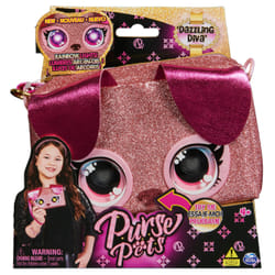 Purse Pets , Keepin’ It Clutch Dazzling Diva Puppy Pet Toy and Wristlet Purse with Light up Rainbow Eyes, Kids Toys for Girls Ages 4 and up