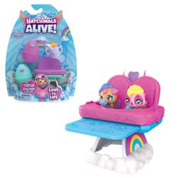 Hatchimals Alive, Hungry Playset with Highchair Toy and 2 Mini Figures in Self-Hatching Eggs, Kids Toys for Girls and Boys Ages 3 and up