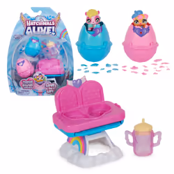 Hatchimals Alive, Hungry Playset with Highchair Toy and 2 Mini Figures in Self-Hatching Eggs, Kids Toys for Girls and Boys Ages 3 and up - Additional view 5