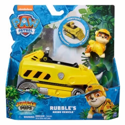 PAW Patrol Jungle Pups, Rubble Rhino Vehicle, Toy Truck with Collectible Action Figure, Kids Toys for Boys & Girls Ages 3 and ...