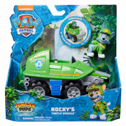 PAW Patrol Jungle Pups, Rocky Snapping Turtle Vehicle, Toy Truck with Collectible Action Figure, Kids Toys for Boys & Girls A ...