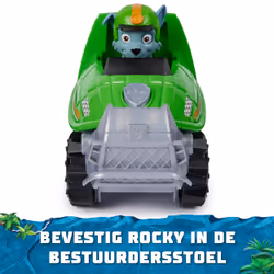 PAW Patrol Jungle Pups, Rocky Snapping Turtle Vehicle, Toy Truck with Collectible Action Figure, Kids Toys for Boys & Girls Ages 3 and Up