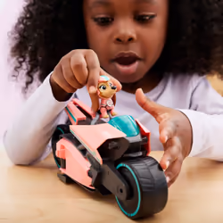 PAW Patrol : The Mighty Movie Motorcycle Toy Vehicle, with Mighty Pups Liberty and Junior Patroller Toy Figures, Kids Toys for Boys & Girls Ages 3+