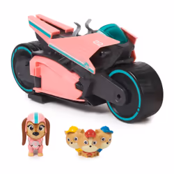 PAW Patrol : The Mighty Movie Motorcycle Toy Vehicle, with Mighty Pups Liberty and Junior Patroller Toy Figures, Kids Toys for Boys & Girls Ages 3+