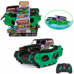 Monster Jam , Official Grave Digger Trax All-Terrain Remote Control Outdoor Vehicle, 1:15 Scale, Kids Toys for Boys and Girls ...