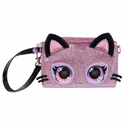 Purse Pets , Keepin’ It Clutch Purdy Purrfect Kitty Pet Toy and Wristlet Purse with Light up Rainbow Eyes, Kids Toys for Girls Ages 4 and up