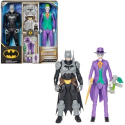 DC Comics , Batman Adventures, Batman vs The Joker Action Figures Set, 2 Figures, 12 Armor Accessories, 12-inch Super Hero Kids Toy for Boys & Girls