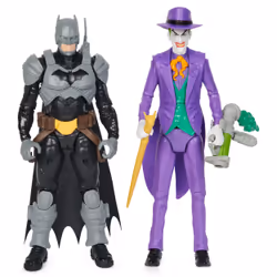DC Comics , Batman Adventures, Batman vs The Joker Action Figures Set, 2 Figures, 12 Armor Accessories, 12-inch Super Hero Kids Toy for Boys & Girls