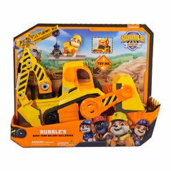Rubble & Crew, Bark Yard Deluxe Bulldozer Construction Truck Toy with Lights, Sounds & Rubble Action Figure, Kids Toys for Boys & Girls Ages 3+